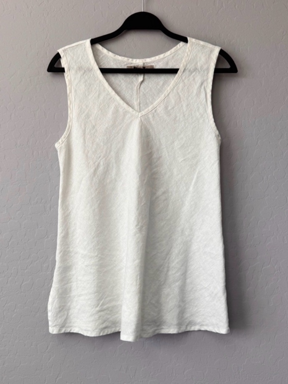 FLAX Linen Tank Top Sleeveless V-Neck